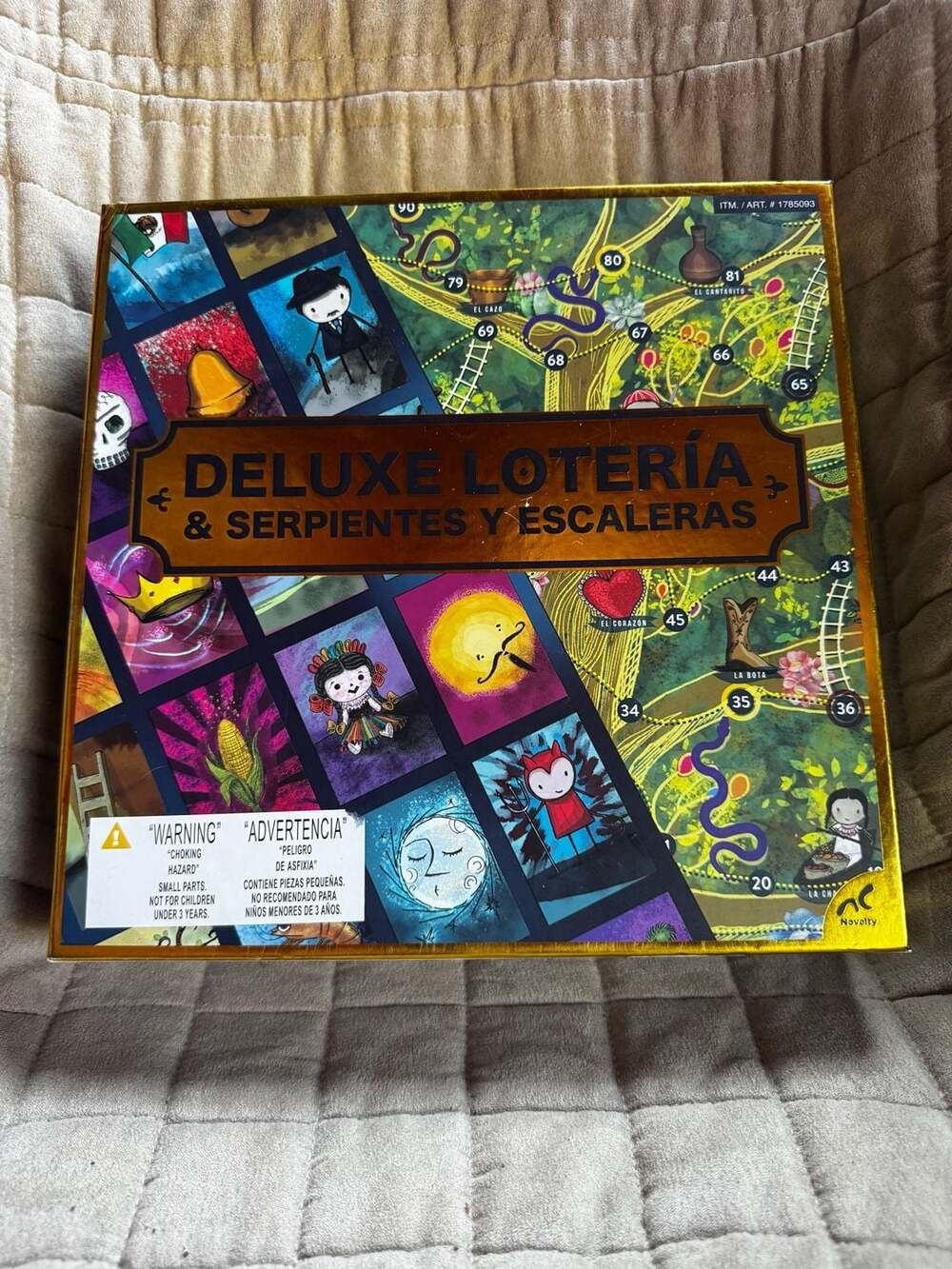 Novelty Deluxe Loteria & Serpientes Y Escaleras Mexican Family Board Game Set
